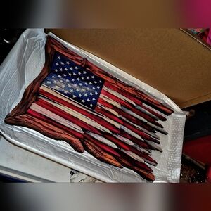 Rustic American Flag Wall Art